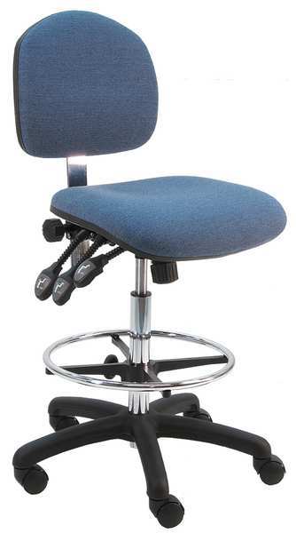 Benchpro Fabric Task Chair, 21" to 31", No Arms, Blue LNT-FB-TLC-WW-BLUE