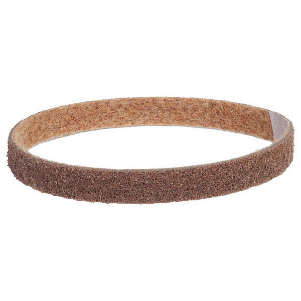 Norton Abrasives Sanding Belt, 3/4 in W, 20 1/2 in L, Non-Woven, Aluminum Oxide, 80 Grit, Medium, Rapid Prep, Brown 66261083899