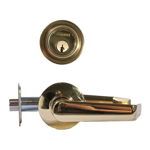 Schlage Passage/Deadbolt Set, MdmDuty, SngleCylndr S210PD SAT 605