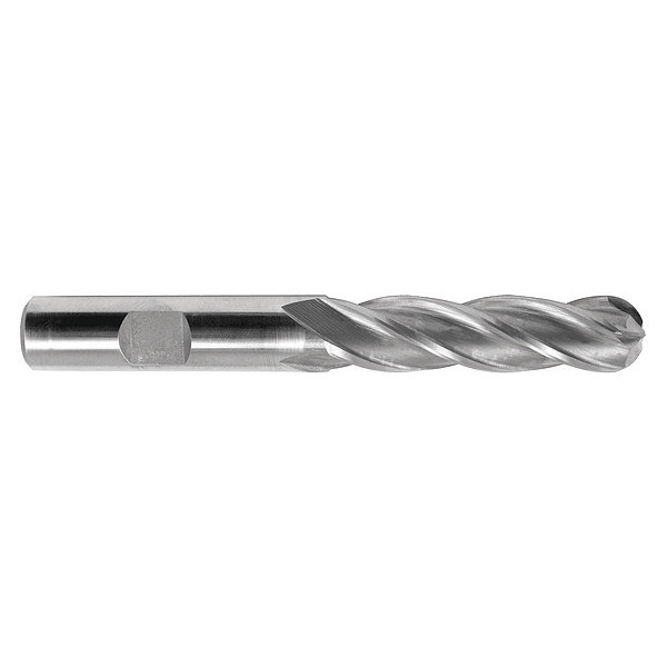 Melin Tool Co Hss General Purpose End Mill, Ball, 3/8x1", Finish: TiCN CC-1212-B-TICN