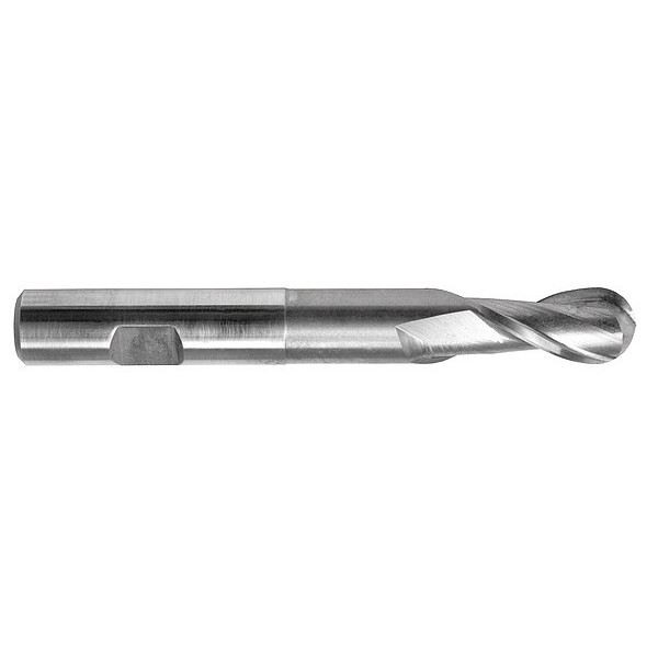 Melin Tool Co Gnrl Purpose End Mill, Ball End, 1/8x3/8", Milling Dia.: 1/8" AN-1204-B