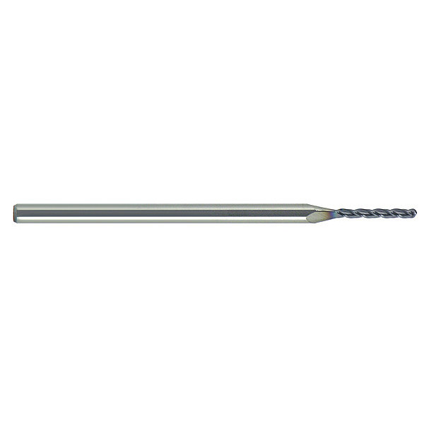 Melin Tool Co Carbide Micro End Mill, Ball, 0.03x0.15", Number of Flutes: 3 EMG-.030-LF5-B-DLC