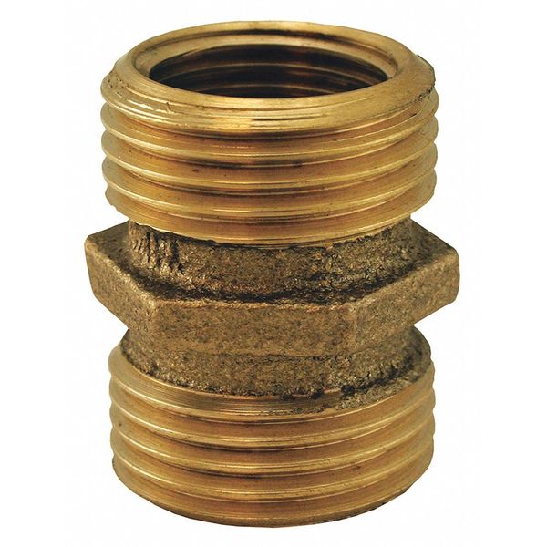 Jones Stephens Grdn Hose Fttng, MH x MH, 3/4x3/4", 1/2"FIP G20108