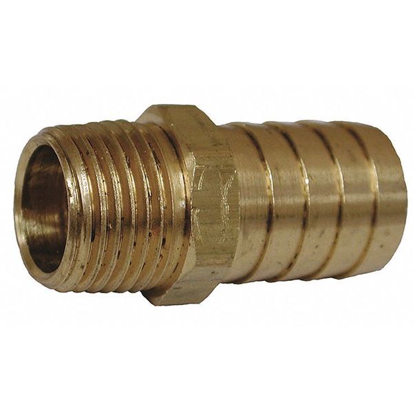 Jones Stephens Brass Hose Barb Adapter, 1/2" Pipe Size G25088