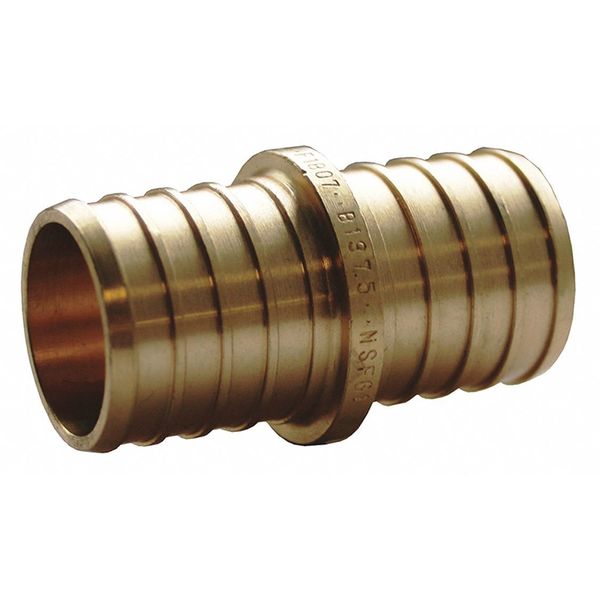 Jones Stephens Brass PEX Coupling, Lead Free, 3/4" C76002LF