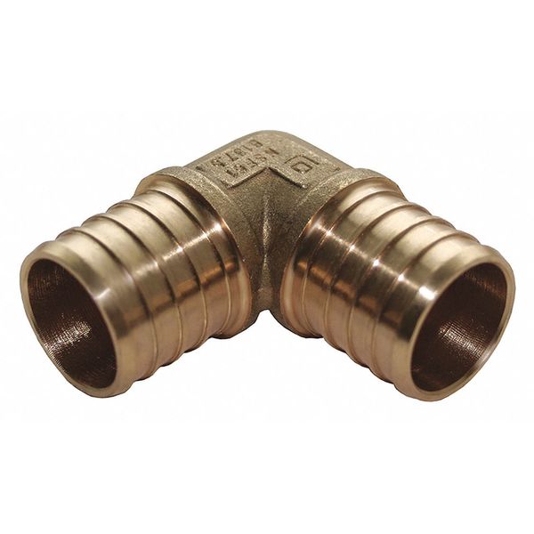 Jones Stephens Brass PEX Elbow, Lead Free, 3/4", 90 deg. C76009LF