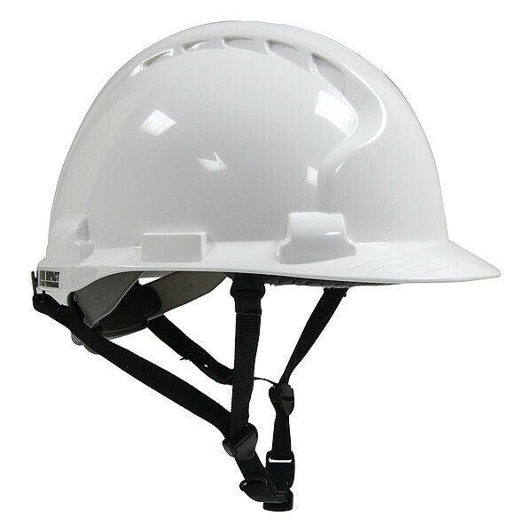 Pip Front Brim Hard Hat, Type 2, Class E, Ratchet (4-Point), White 280-AHS240-10