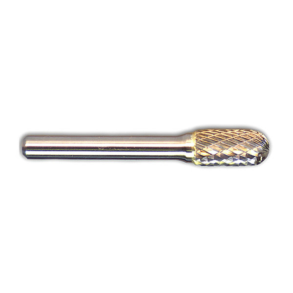 Melin Tool Co Carbide Bur, 5/8", Sc Radius Cylinder Dc SC-6DC