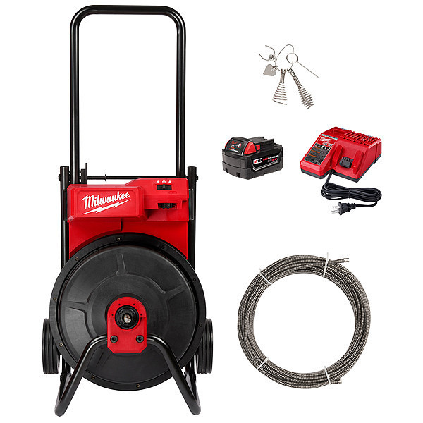 Milwaukee Tool M18 Drum Machine Kit with 3/8 in. Cable​ 2817A-21