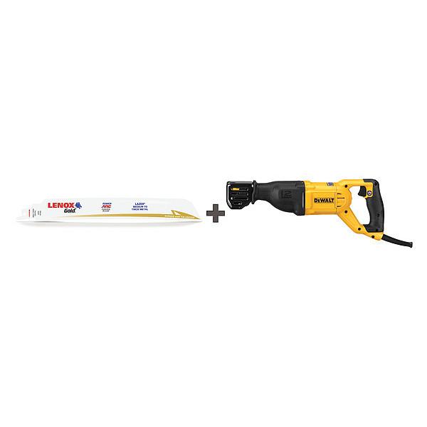 Dewalt 9" L x 14 TPI Bi-metal Reciprocating Saw 21235B9114GR/ DWE305