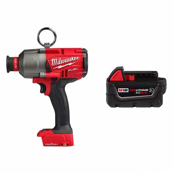 Milwaukee Tool Impact Wrench/Battery, Quick Change Hex 2865-20, 48-11-1850R