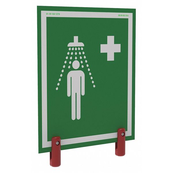 Hughes Safety Showers Safety Shower Sign, Universal, Bracket S-BRAC-SIGN-H