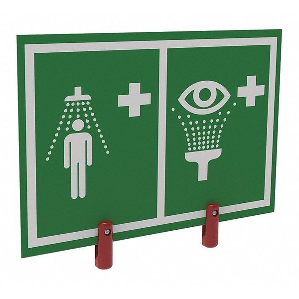 Hughes Safety Showers Safety Shower and Eye/Face Wash Sign, ES-BRAC-SIGN-H ES-BRAC-SIGN-H