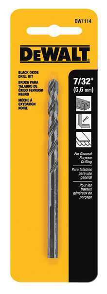 Dewalt 7/32" Black Oxide Split Point Drill Bit DW1114