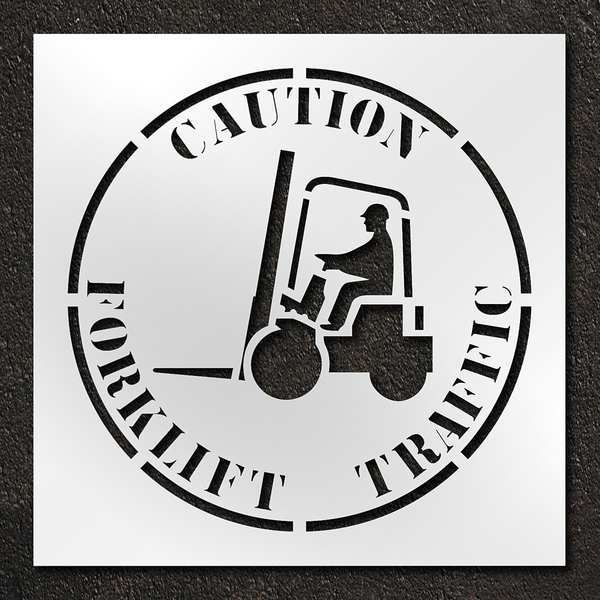 Rae Stencil, Caution Forklift Traffic, 42 in STL-116-14815