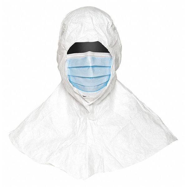 Dupont Hood and Mask, White/Blue, PK100 9820