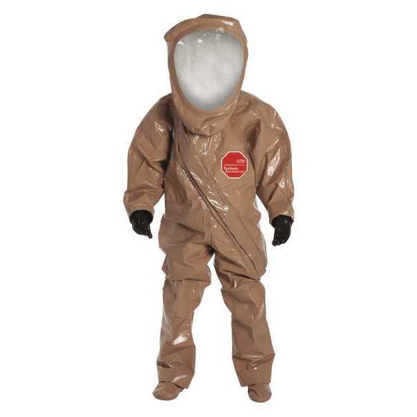 Dupont Encapsulated Suit, Tan, Tychem(R) Responder(R) CSM, Hook-and-Loop RC550TTN4X00017C