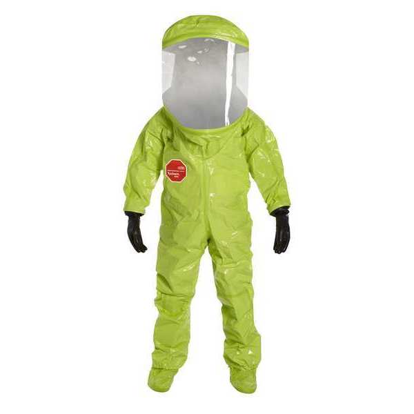 Dupont Encapsulated Suit, Yellow, Tychem(R) 10000, Zipper TK613TLY3X000100
