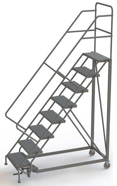 Tri-Arc 116 in H Steel Configurable Rolling Ladder, 8 Steps UKDEC108246