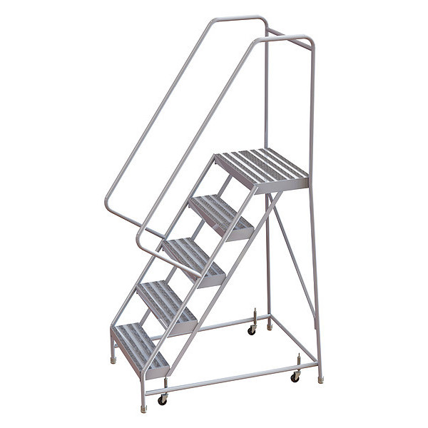 Tri-Arc 82 in H Aluminum Rolling Ladder, 5 Steps, 350 lb Load Capacity WLAR105244