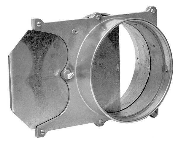 Nordfab Round Manual Blastgate, Cast Aluminum, 20 GA, 15 3/4 in W, 5 1/4 in L, 17.87" H 8010002276