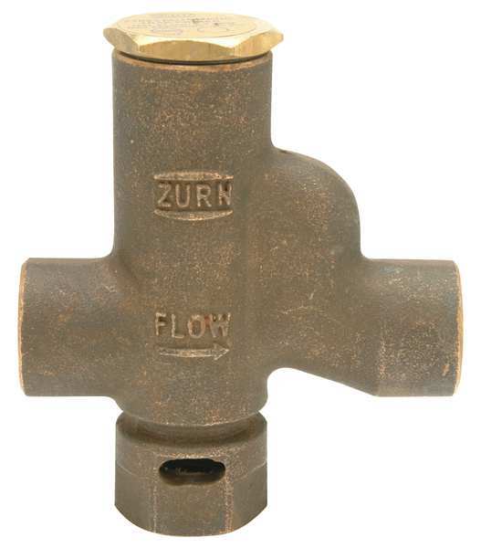 Zurn 1/2" Pipe Dia., Bronze, Automatic, Trap Primer Z1022-XL-1/2-IP