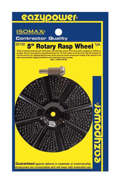 Eazypower Rotary Rasp Wheel, 5 in., 1 pcs. 30130