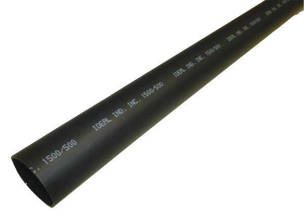 Ideal Shrink Tubing, 1.5in ID, Black, 4ft, PK5 46-358