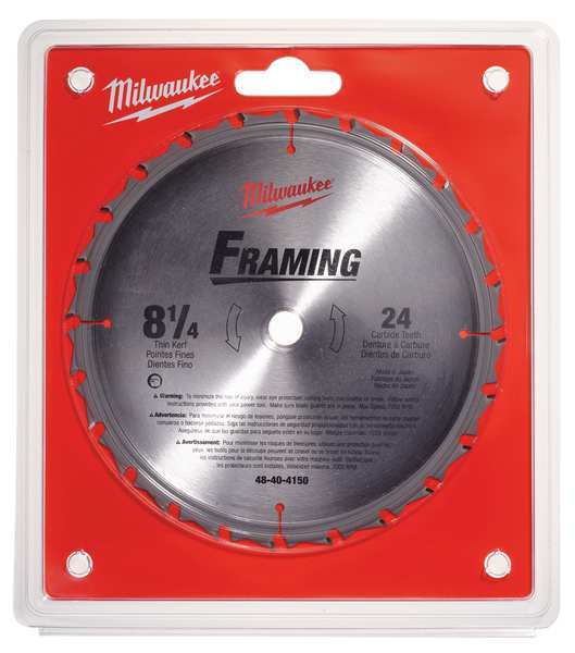 Milwaukee Tool 8-1/4", 24-Teeth Framing Circular Saw Blade 48-40-4150