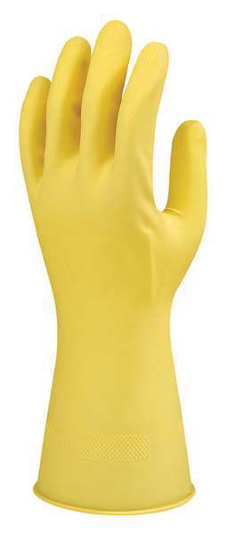 Ansell 13" Chemical Resistant Gloves, Natural Rubber Latex, 9-1/2, 1 PR 87-089