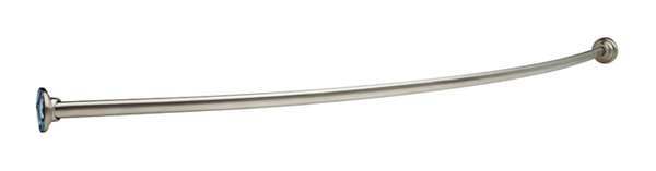 Franklin Brass Curved Shower Rod, SS, 60In, 6In Proj. 211-5 SS