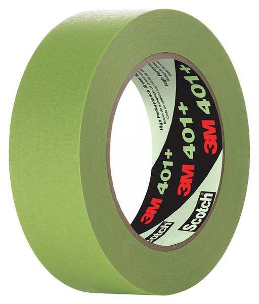 3M Masking Tape, Green, 1-13/32in x60yd, PK16 401+