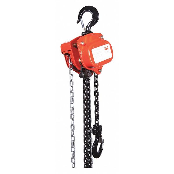 Dayton Manual Chain Hoist, 2000 lb., Lift 10 ft. 29XP27