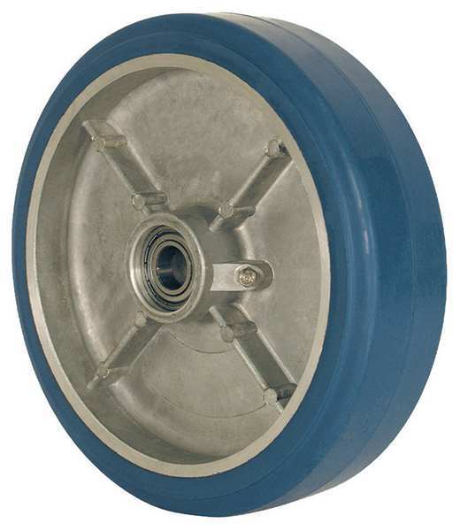 Zoro Select Caster Wheel, Rubber, 6 in. Dia., 820 lb. RAB-0620-08-EHT-NM