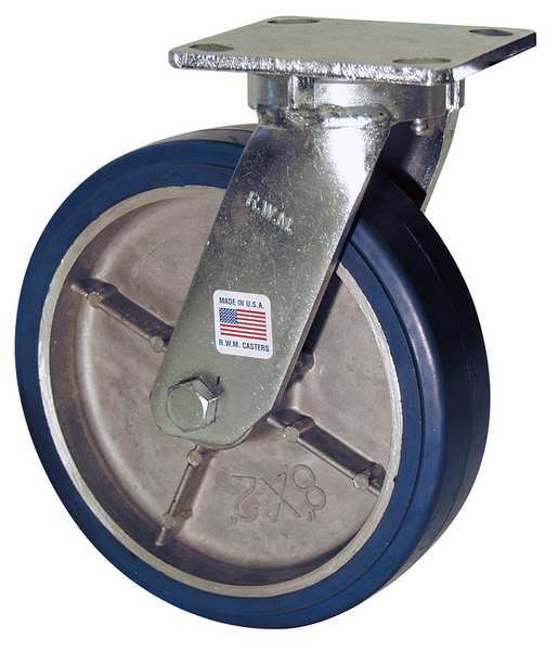 Rwm Kingpinless Swivel Plate Caster, 1230 lb. 47-UIR-0620-S