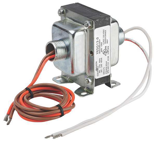 Johnson Controls Class 2 Transformer, 40 VA, Not Rated, Not Rated, 24V AC, 24V AC Y65G13-0