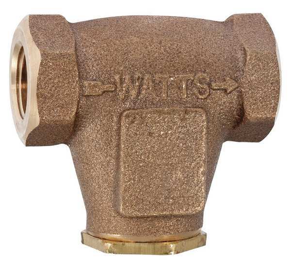 Watts 1/2", FNPT x FNPT, Lead Free Cast Copper Silicon Alloy, In-Line V Strainer, 250 psi 1/2 LF27