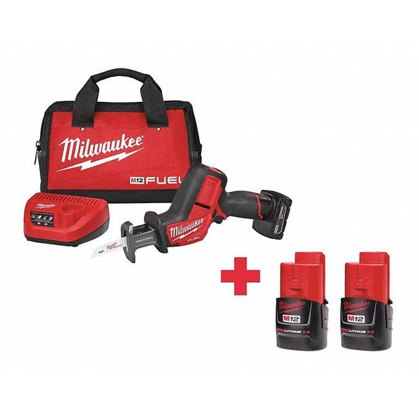 Milwaukee Tool Cordless Reciprocating Saw Kit, 12.0V 2520-21XC, 48-11-2420, 48-11-2420
