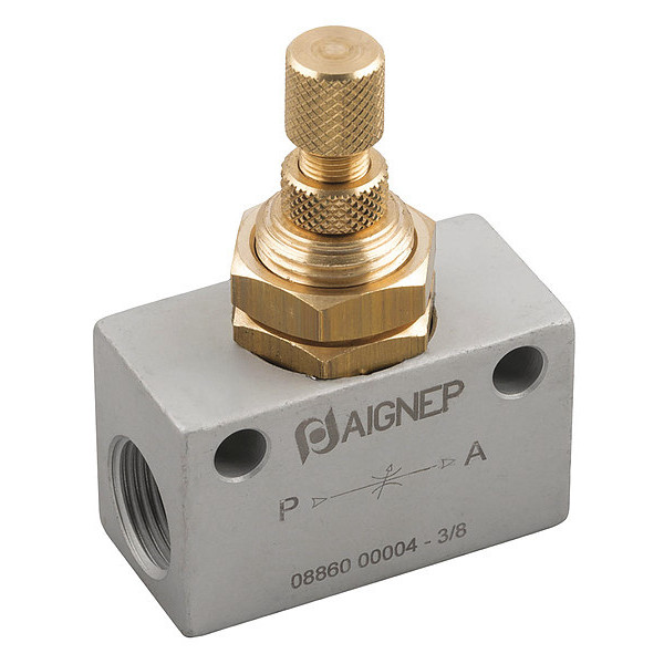 Aignep Usa In-Line Needle Valve, 1/4" Female B 8860-1/4