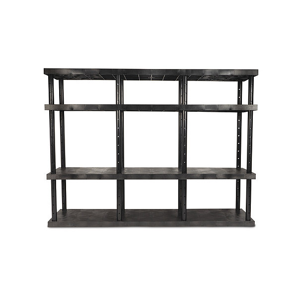 Spc Industrial Dura-Shelf, Adjst, Solid Top, 96 x 24, 72" H AST9624X4