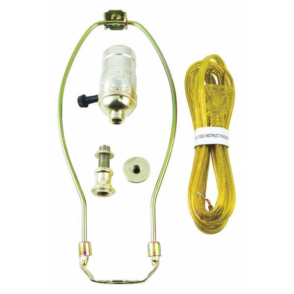 Ge Lamp Kit, 3-Way, Gold Cord 50960