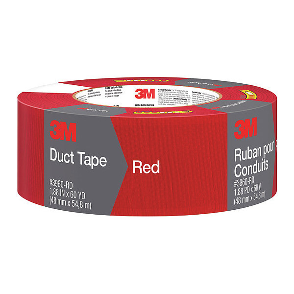 3M Red Duct Tape 3960-RD 1.88"x60yd(4, PK9 3960-RD