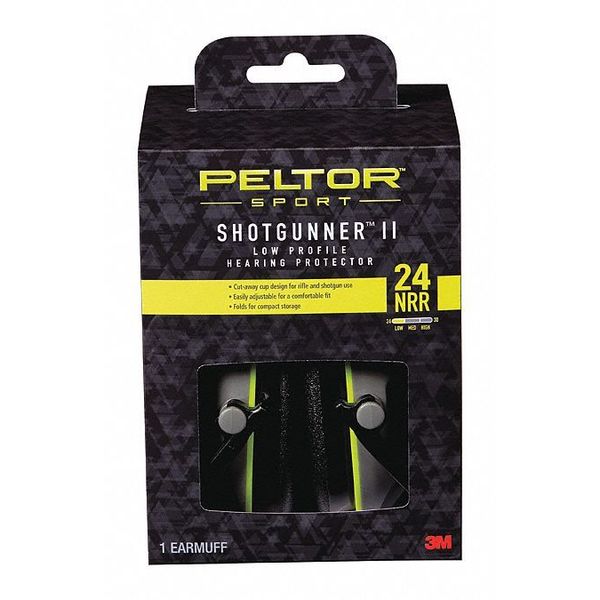 3M Peltor Sport Shotgunner II Low-Profile Hea, PK6, 24 dB, Black/Gray 97040-PEL-6C