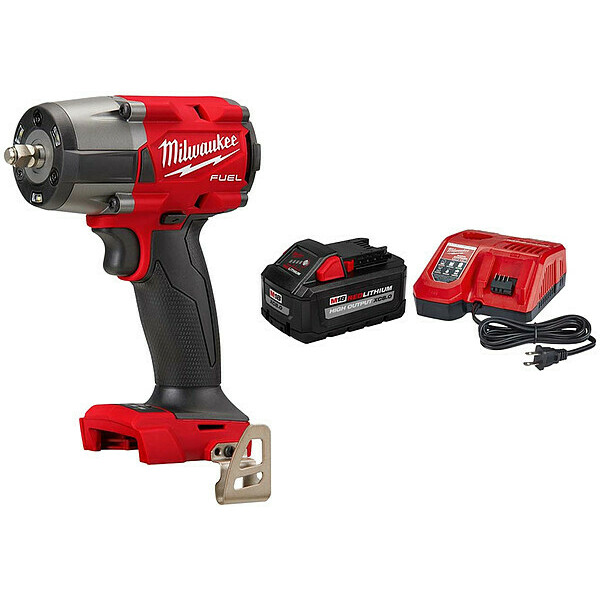 Milwaukee Tool Impact Wrench and Battery Kit 2960-20, 48-59-1880