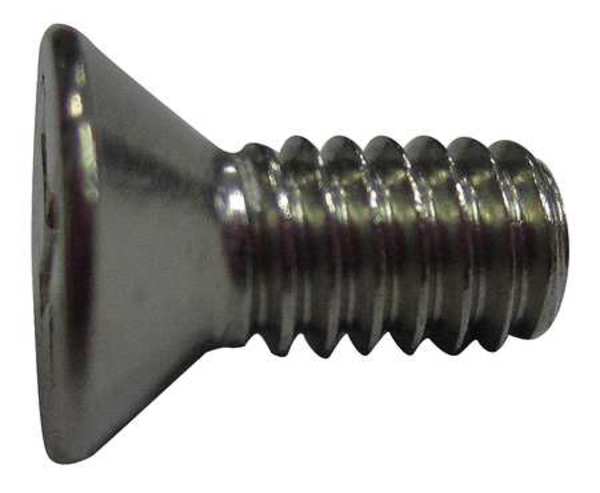 Zoro Select #4-40 x 1/4 in Phillips Flat Machine Screw, Plain 18-8 Stainless Steel, 100 PK U51300.011.0025