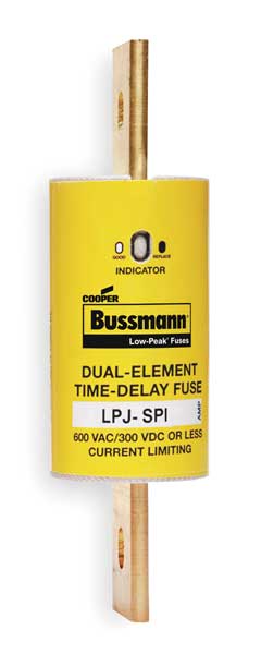 Eaton Bussmann Fuse, Time Delay, 400A, LPJ-I Series, 600V AC, 300V DC,  7-1/8