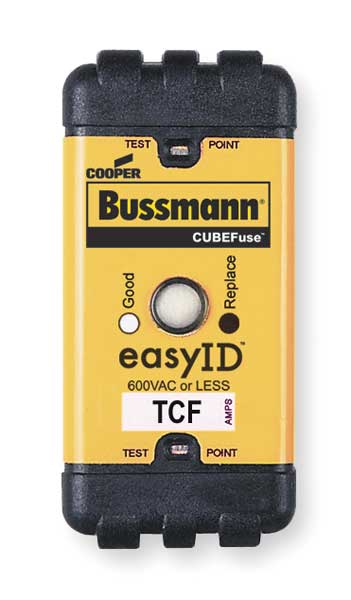 Eaton Bussmann UL Class Fuse, CF Class, TCF Series, Time-Delay, 50A, 600V AC, Indicating TCF50