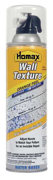 Homax Wall Textured Spray Patch, Sprays on Blue, Dries White, Orange Peel, 16 oz 4096