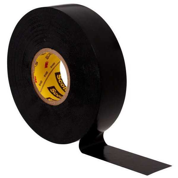 3M Vinyl Electrical Tape, 3/4 in W x 76 ft L , 7 mil Thick, Black, Scotch Super 33+, 1 Pk 33+SUPER-3/4X76FT