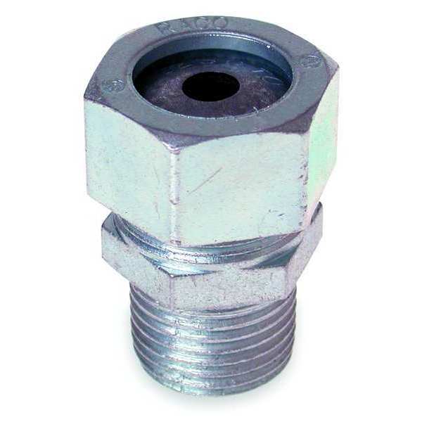 Raco Liquid Tight Connector, 1/2in., Silver 3702-1